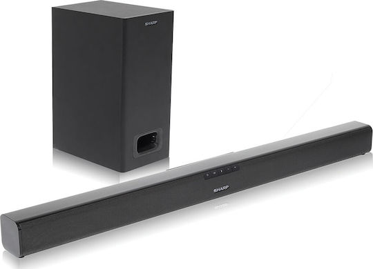 Sharp HT-SBW110 Саундбар 2.1 Bluetooth и HDMI 180W с Дистанционно Черен