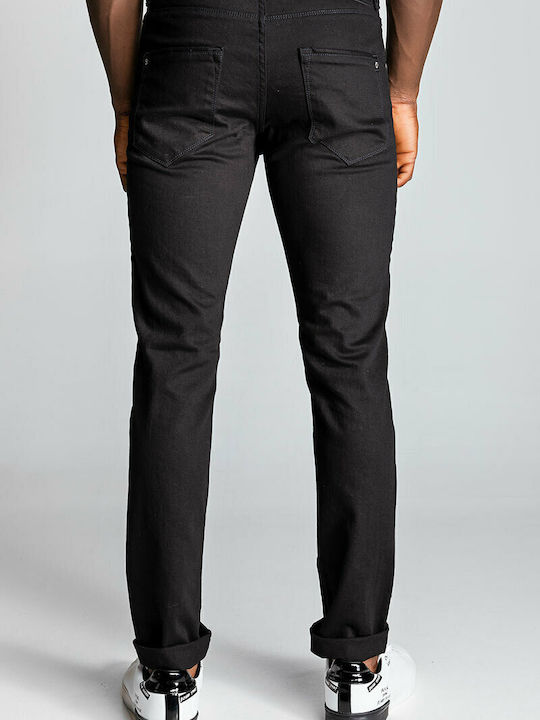 Edward Jeans Theodor Men's Jeans Pants in Slim Fit Black