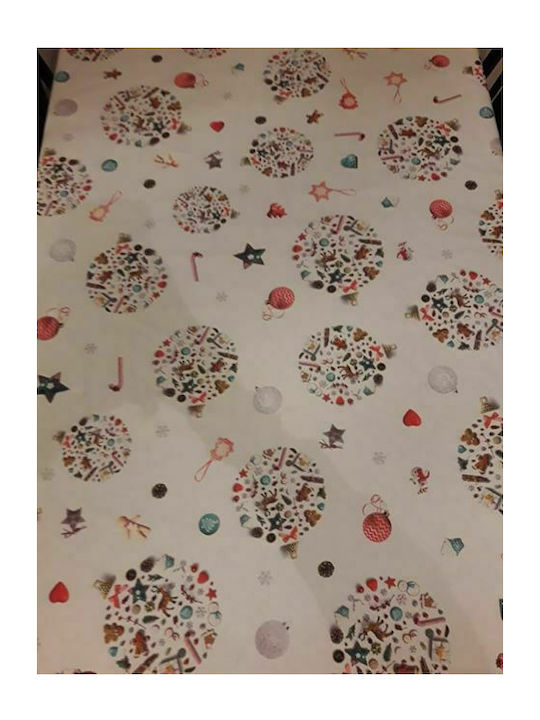 Mc Decor Christmas Tablecloth Fabric Multicolour L140xW140cm 1pcs