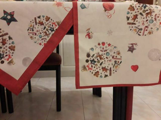 Mc Decor Χριστουγεννιάτικο Τραπεζομάντηλο Υφασμάτινο 140x140εκ.
