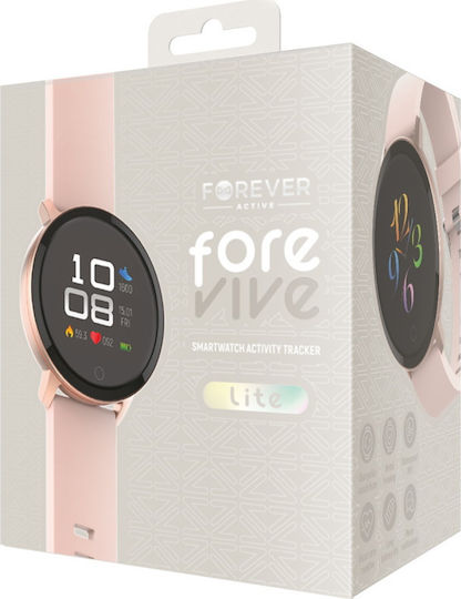 Forever ForeVive Lite SB-315 Smartwatch με Παλμογράφο (Ροζ Χρυσό)
