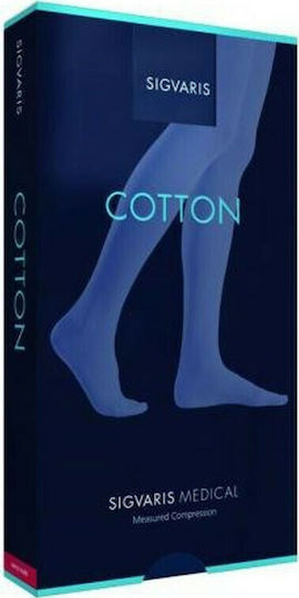 Sigvaris Cotton Short Socks Calf High Graduated Compression Open 22-32 mmHg Beige