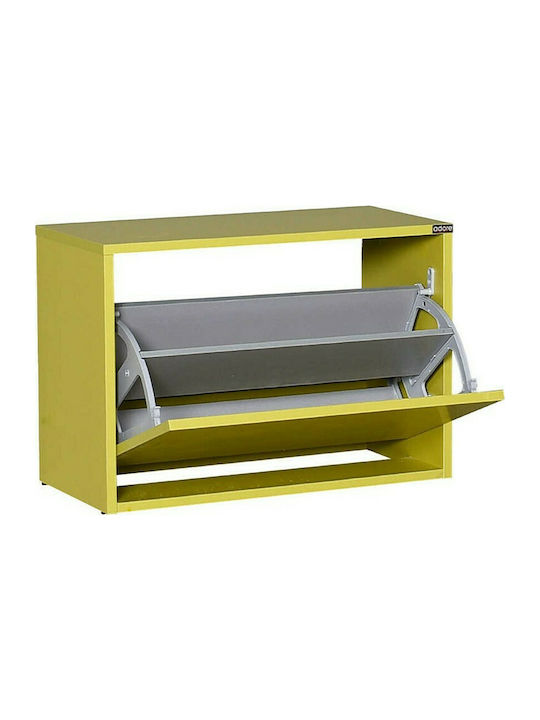 Holz Schuhschrank mit 1 Regal Green 60x30x42cm