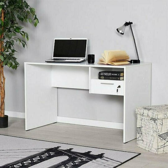 Desk Concept Wooden White 120x60x75cm