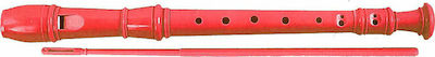 Next Soprano Παιδική Πλαστική Φλογέρα 10595 32.5cm με Αυλό Καθαρισμού Γερμανική Κόκκινη