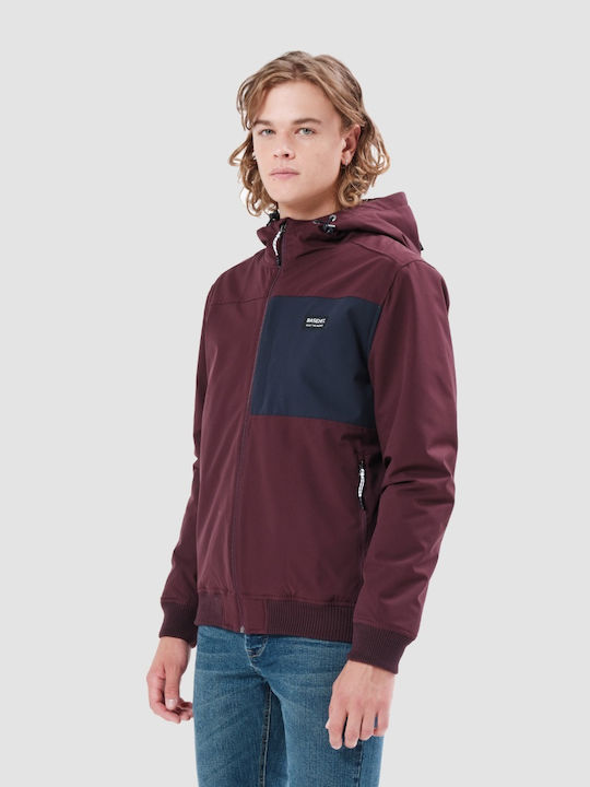 Jacket Bomber Waterproof and Windproof Bordeaux / Navy