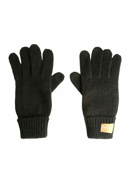Pepe Jeans Μαύρα Γυναικεία Πλεκτά Γάντια