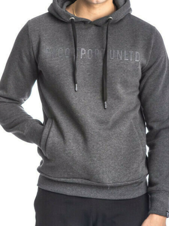 Paco & Co Men's Sweatshirt with Hood and Pockets Anthracite