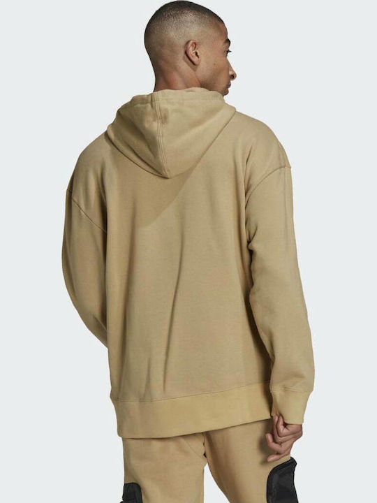 adidas Reveal Your Voice Loose Φούτερ Beige Tone με Κουκούλα