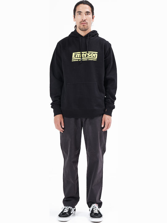 212.EM20.05 Sweatshirt mit Kapuze Schwarz