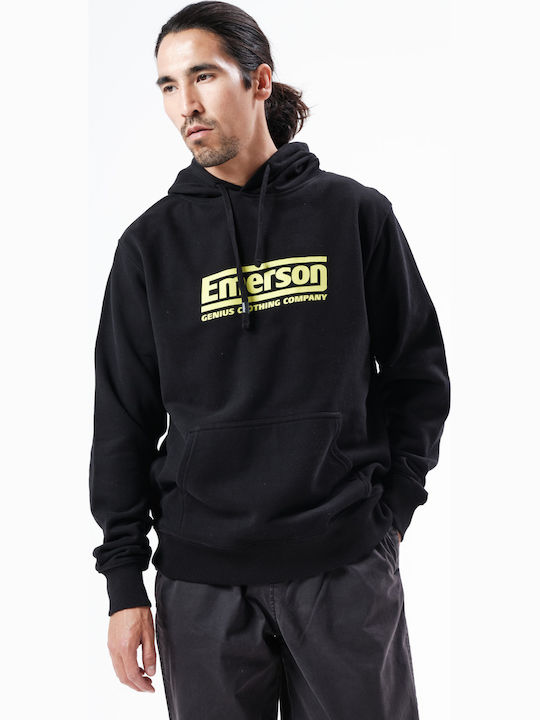 212.EM20.05 Sweatshirt mit Kapuze Schwarz