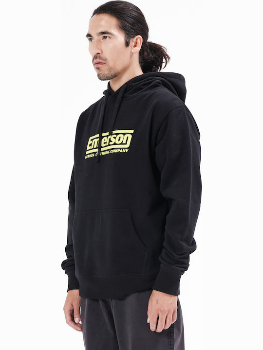 212.EM20.05 Sweatshirt mit Kapuze Schwarz