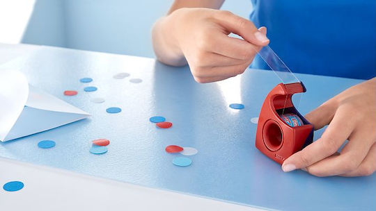 Tesa Abroller ohne Klebeband 57444 1Stück Rot 57444-00001-01