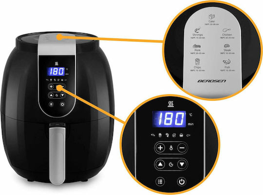 Berdsen Air Fryer 2.6lt Μαύρο 365100
