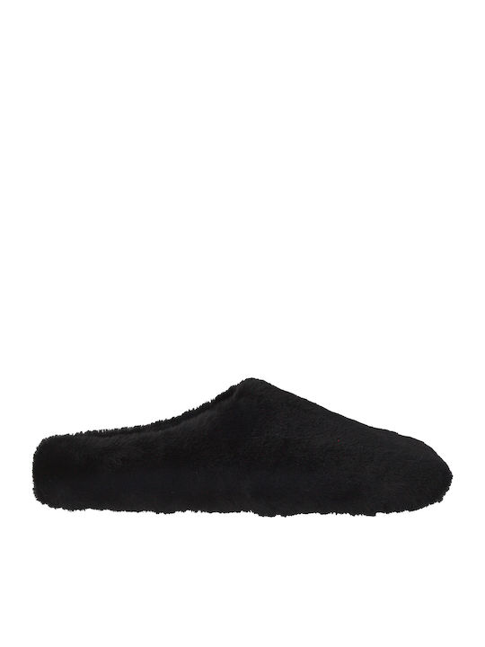 Winter Women's Slippers with Fur Black