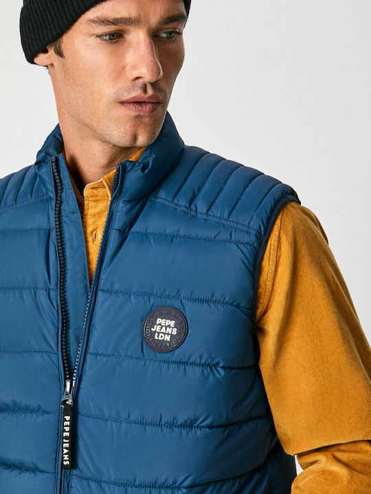 Heinrich Sleeveless Jacket Puffer Blue