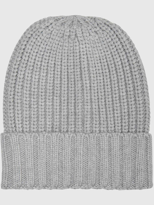 Beanie Frauen Beanie mit Rippstrick Light Grey