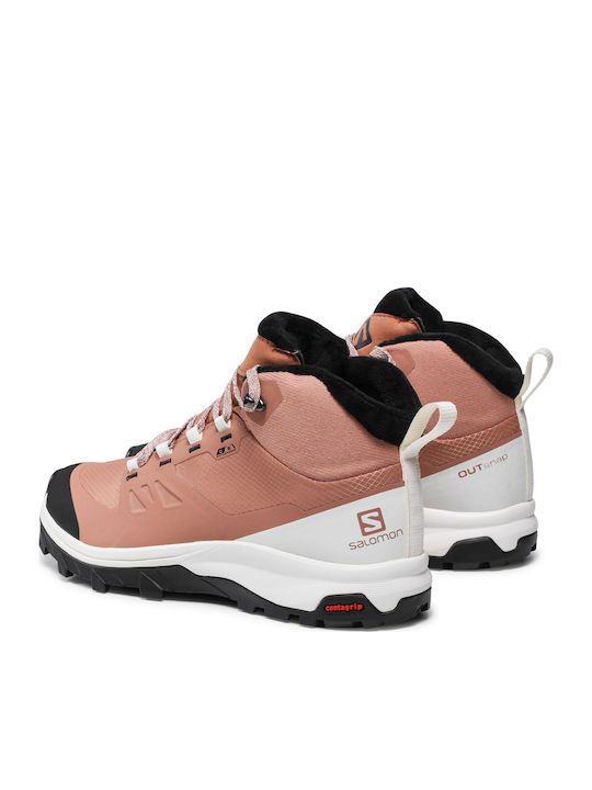 Salomon Outsnap CSWP Γυναικεία Ορειβατικά Μποτάκια Mocha Mousse / Vanilla Ice / Black