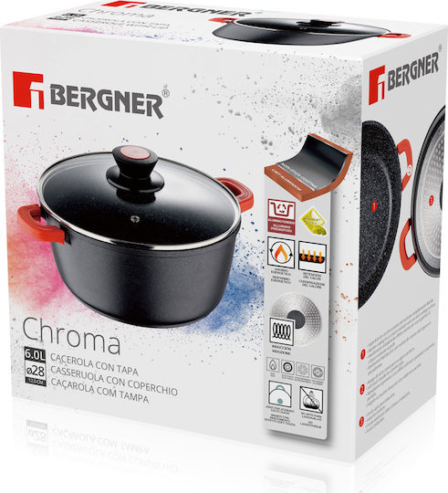Bergner Chroma Tiefer Topf aus Aluminium 6Es / 28cm