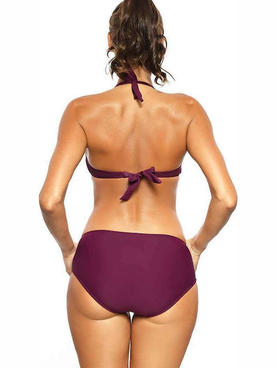 Marko Underwire Bikini Set Bra & Slip Bottom M-574 Purple 141203