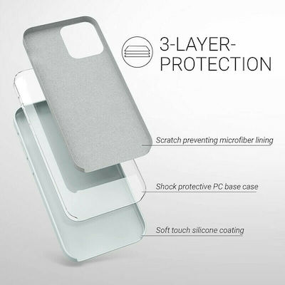 KWmobile Rubber Silicone Back Cover Light Grey Matte (iPhone 12 Pro Max)