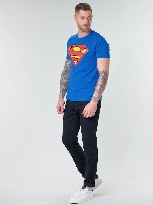 Yurban Logo Classic T-shirt Superman Blau HSUPTS1240-COBALT