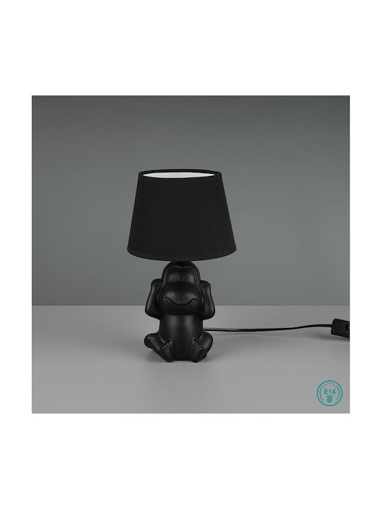 Trio Lighting Nilson Ceramic Table Lamp for Socket E14 with Black Shade and Base