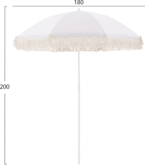 Freebox Folding Beach Umbrella Diameter 1.8m White