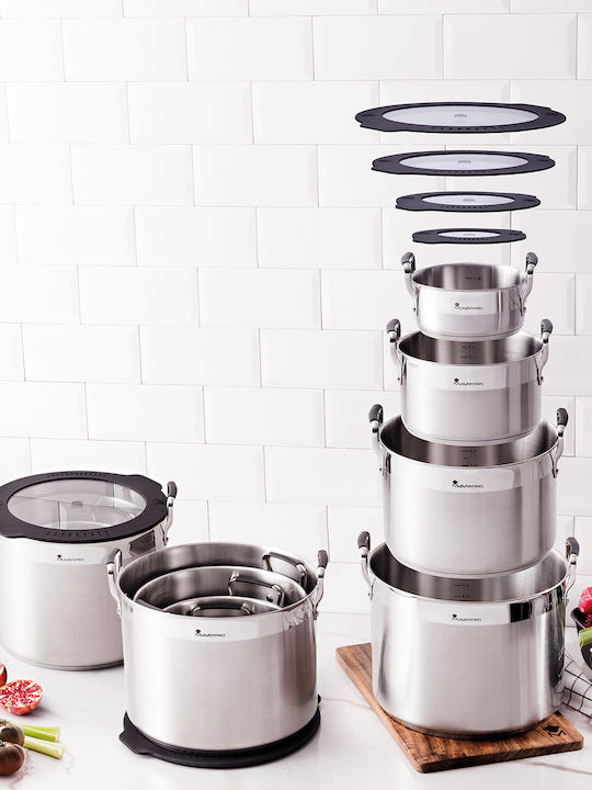 MasterPro Smart Deep Stainless Steel Pot 12.9lt / 28cm