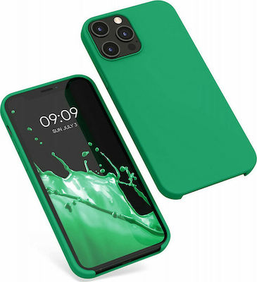 KWmobile Rubber Umschlag Rückseite Silikon Emerald Green (iPhone 12 Pro Max) 52644.142