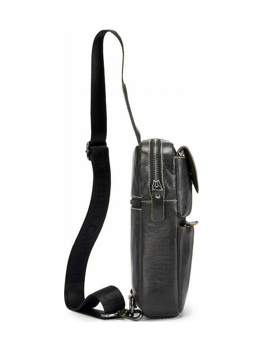 Leather Men's Bag Sling Black
