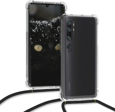 KWmobile Silicone Back Cover with Strap Transparent / Black (Xiaomi Mi Note 10 / Mi Note 10 Pro)