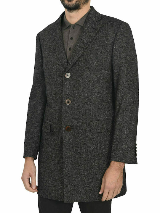 TOM FRANK JACKE HALBMANTEL HERRINGBONE GRAU