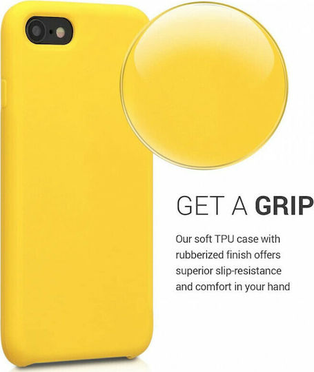 KWmobile Rubber Back Cover Σιλικόνης Vibrant Yellow (iPhone SE 2022/2020)
