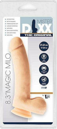 Dream Toys Mr Dixx Magic Milo Ρεαλιστικό Dildo με Όρχεις και Βεντούζα Flesh 21cm