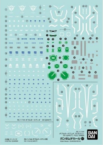 Namco - Bandai Decal 117 Oo Qan[T] Φιγούρα Μοντελισμού σε Κλίμακα 1:144