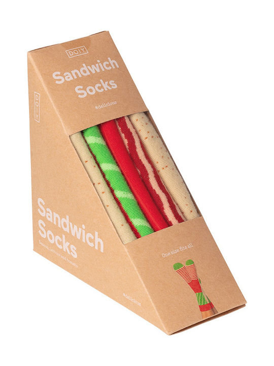 DOIY Sandwich Patterned Socks Multicolour