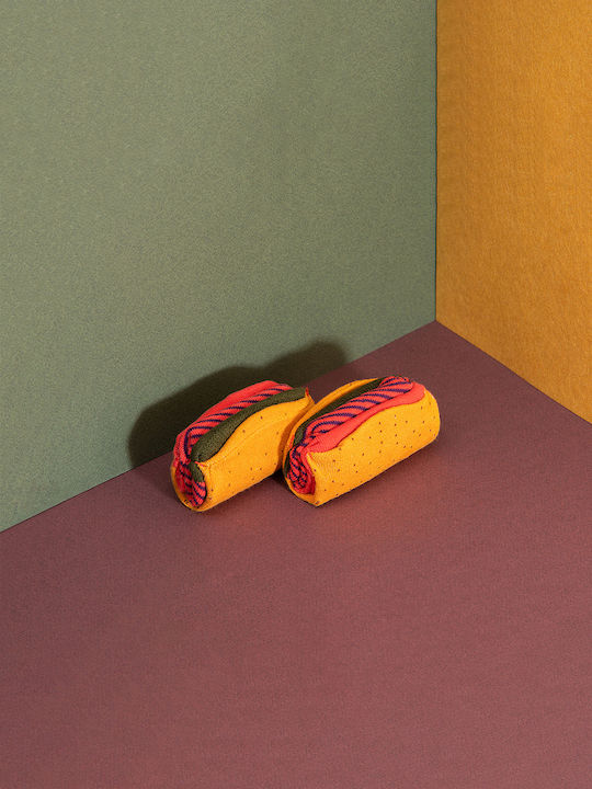 DOIY Taco Unisex Κάλτσες Με Σχέδια Κίτρινες