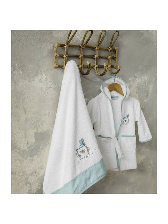Nima Set de prosoape pentru copii 2pcs Little Indian Turcoaz