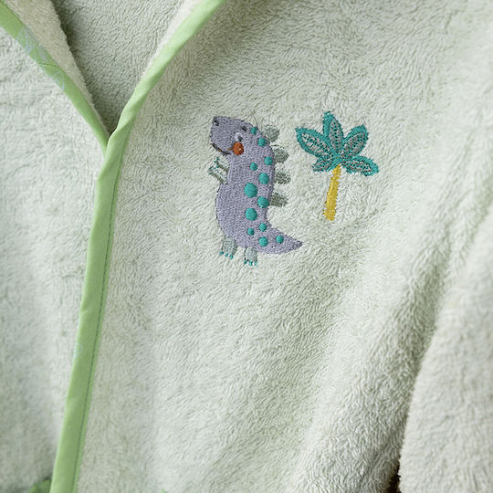 Nima Βρεφικό Μπουρνούζι με Κουκούλα Happy Park Πράσινο