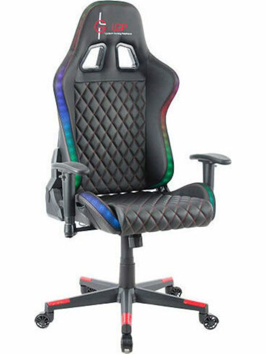 Lamtech LGP022179 Gaming Chair with Adjustable Armrests and RGB Lighting Black