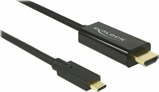 DeLock HDMI 1.3 Cable HDMI male - USB-C male 1m Black