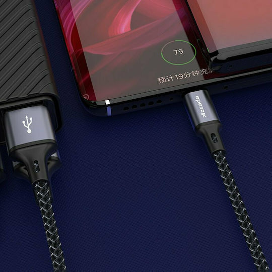 Proda 1m Braided USB 2.0 to micro USB Cable Gray (PD-B52M)