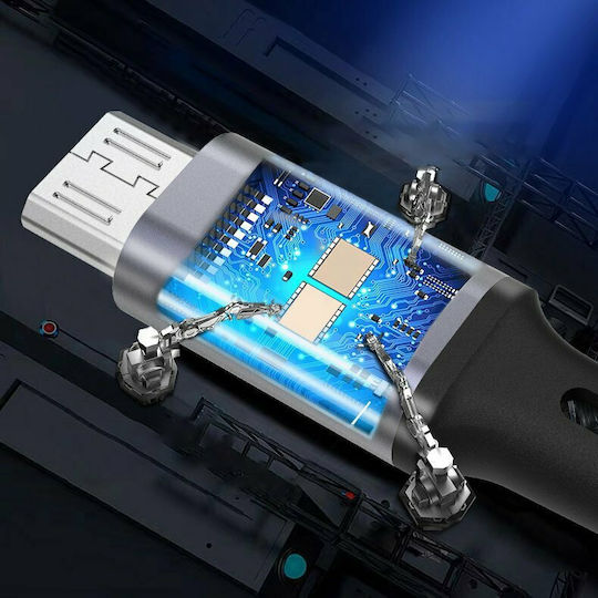 Proda 1m Braided USB 2.0 to micro USB Cable Gray (PD-B52M)