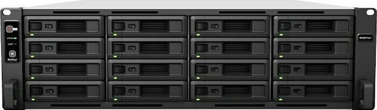 Synology RackStation RS4021xs+ NAS Rack με 16 θέσεις για HDD/M.2/SSD και 4 θύρες Ethernet