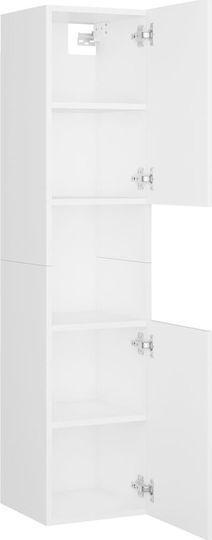 vidaXL Waschtisch ohne Waschbecken L60xB38.5xH46cm mit Spiegel und Säule Weiß