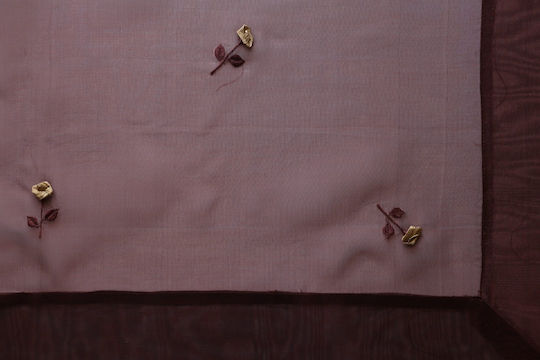 Set de Tabele Mc Decor 5 Bucăți 198 cu Broderie Maro 120x120cm
