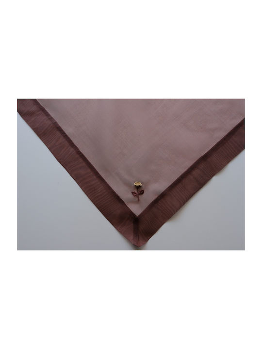 Mc Decor Checkered with Embroidery Set 5pcs 198 Brown 120x120cm