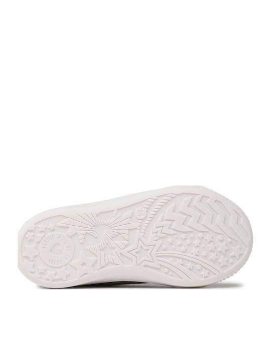 Kinder Sneakers Hoch mit Klettverschluss Silber