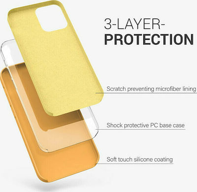 KWmobile Rubber Back Cover Σιλικόνης Marigold (iPhone 12 / 12 Pro)